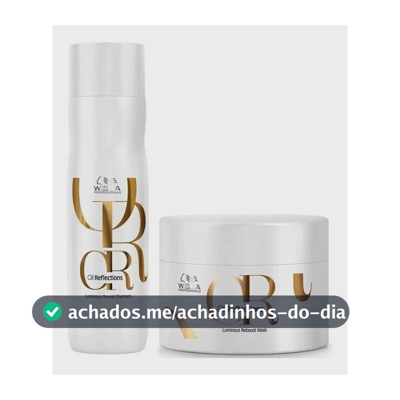 Wella Kit Shampoo Oil Reflections 250 Ml + Máscara De 150 Ml