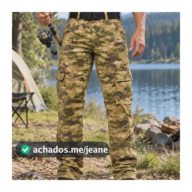 Calça Poly Ripstop Resistente Para Trilha C/ 6 Bolsos Pesca