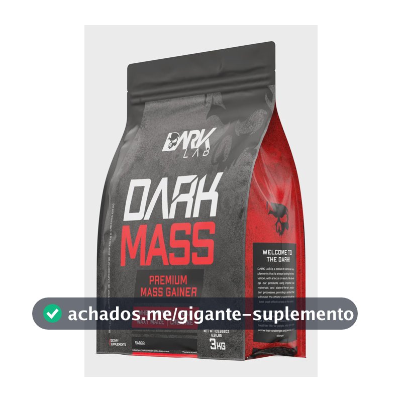 Hipercalórico Dark Mass 3kg Dark Lab Sabor Morango