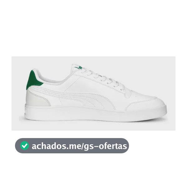 Tênis Masculino E Feminino Shuffle Puma Puma White-vapor Gray-archive Green Liso 37