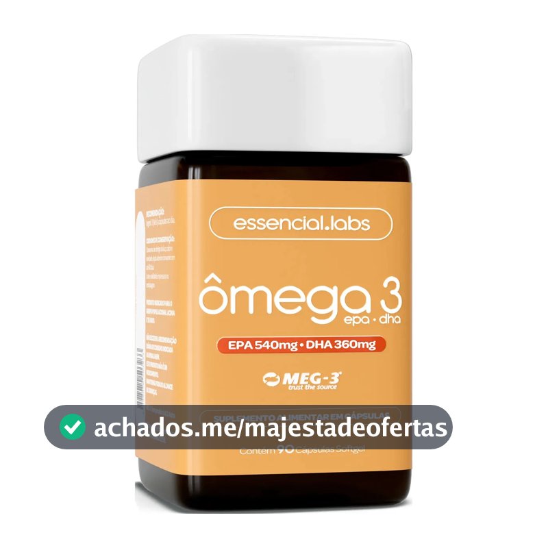 ÔMEGA 3 EPA DHA 1000mg com Selo MEG-3® - 90 Cápsulas Softgel - 100% Puro com Tecnologia Avançada e Alta Biodisponibilidade