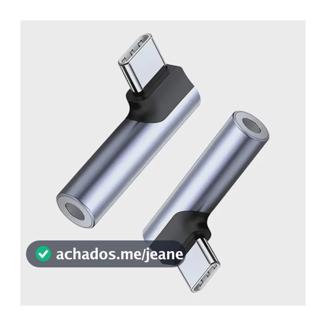 Adaptador Tipo C Para Fone P2 Dac Xiaomi Samsung iPhone Cinza