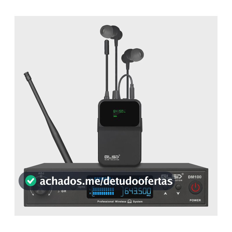 Receptor Retorno De Palco Inear Sem Fio Glsd Dm100 Uhf