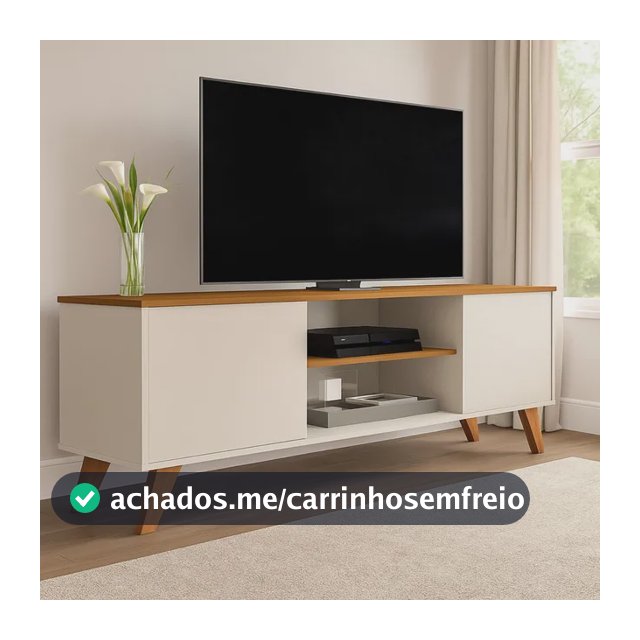 Rack Sala Estante Tv 58 Polegadas Home Bancada Helena
