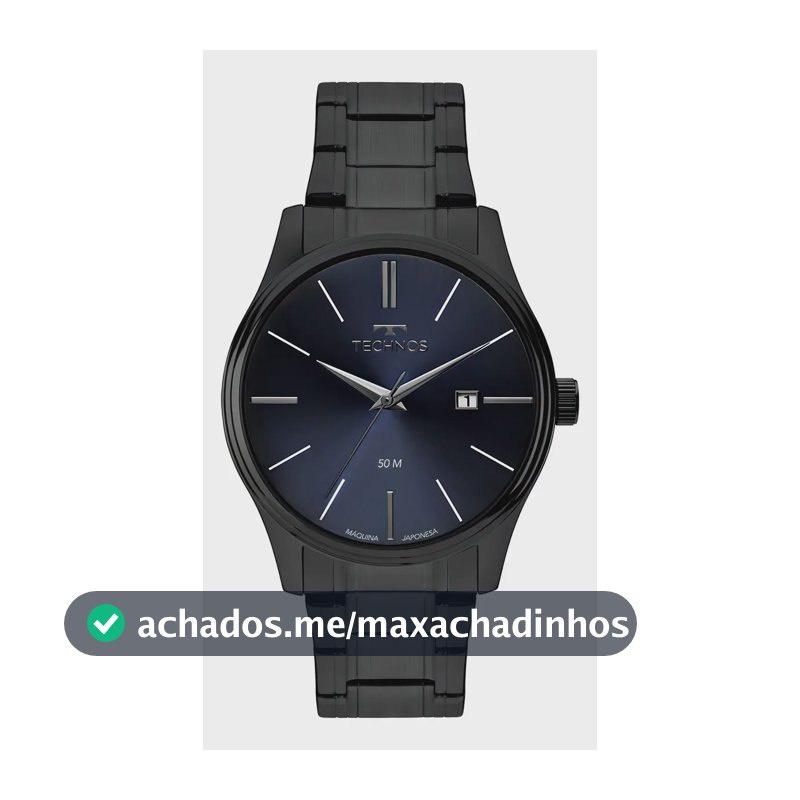 Relógio Technos Masculino Steel Preto Grafite - 2115txh/1a
