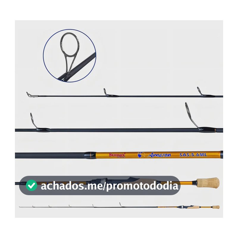 Vara de Molinete Sumax Amazon Spin 1,83m Fibra de Carbono 8-17Lb