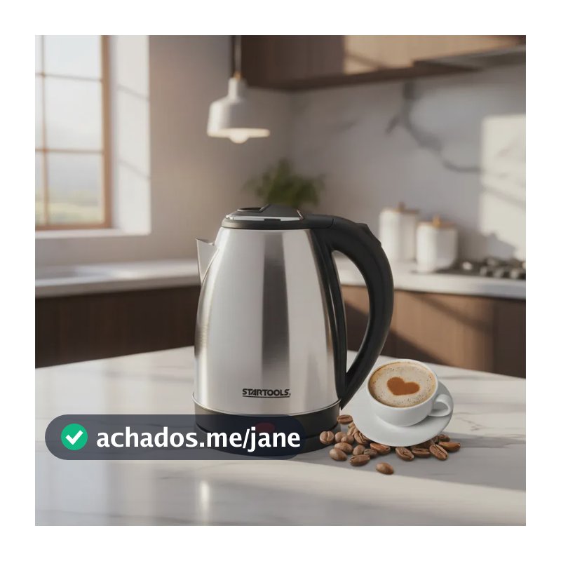 Chaleira Elétrica Startools Desligamento Automático 2l Prateado Aquecimento Rápido