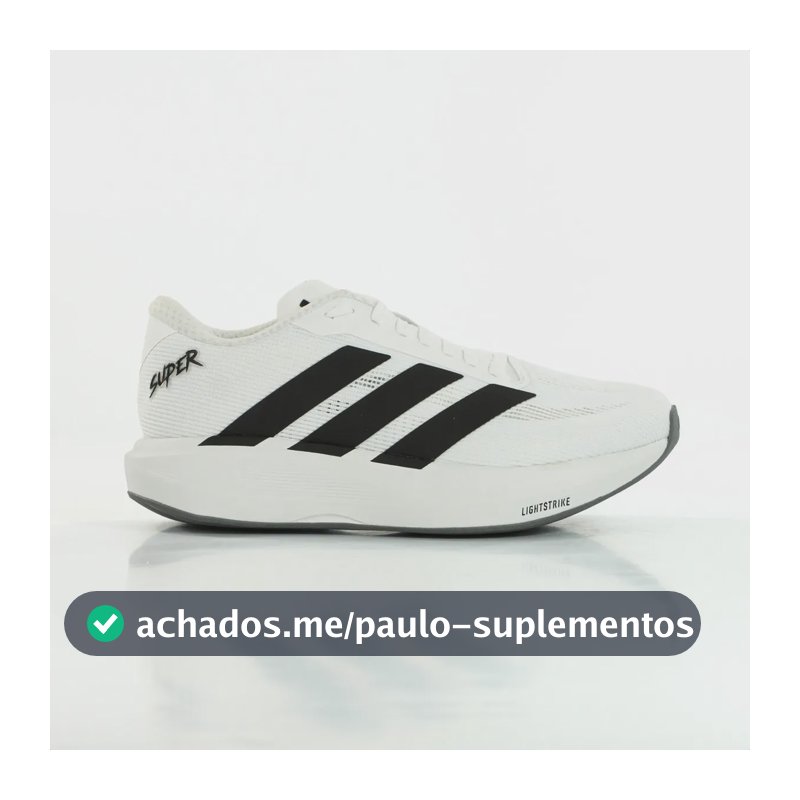 Tênis adidas Super Corrida Esportivo Treino Leve Eva Branco E Preto 37 Br