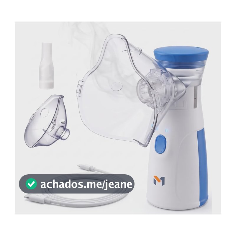 Nebulizador Inalador Portatil Silencioso Ultrassonico Mesh Branco 127/220v