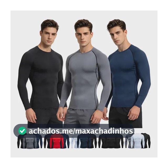 Kit 3 Camisetas Térmicas Masculina Térmica Proteção Solauv50