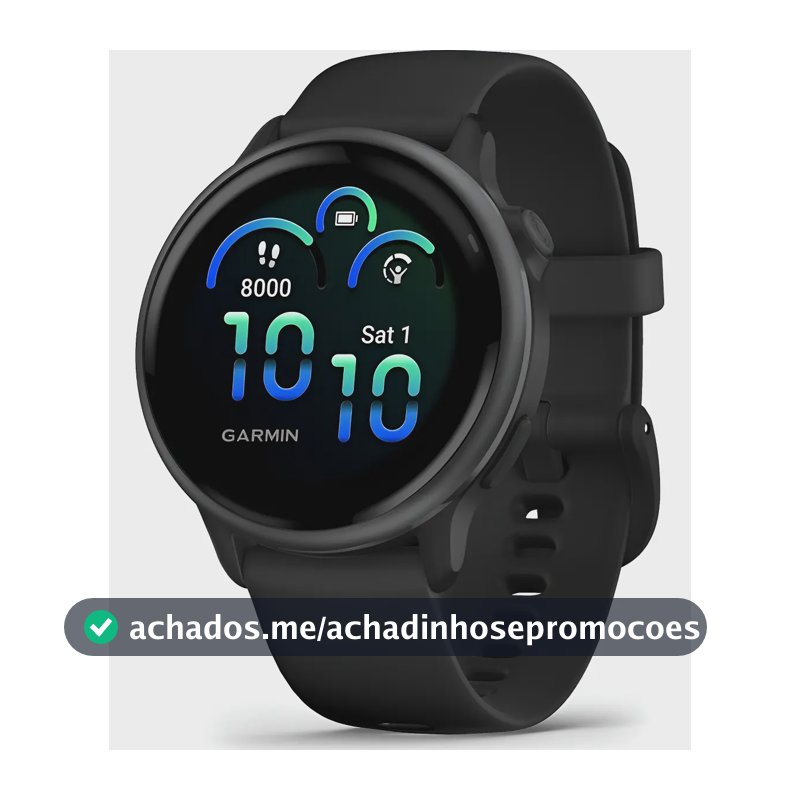 Relógio Vívoactive 6 com Monitor Cardíaco e GPS 42mm Preto Garmin