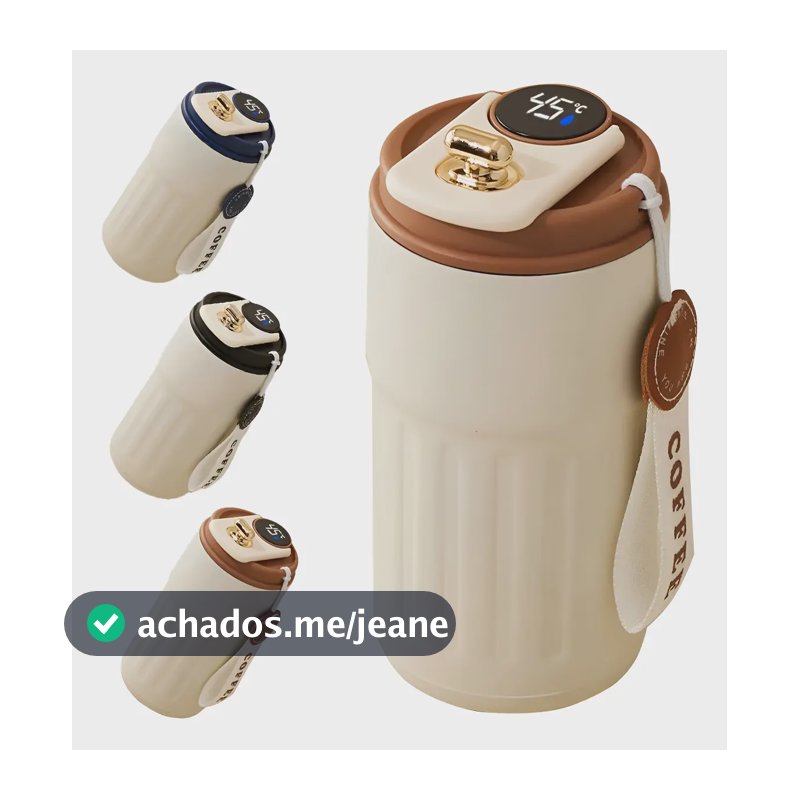 Kit C/2 Copos Térmico Para Café Portátil 420ml Inox Atacado Cor Aleatória