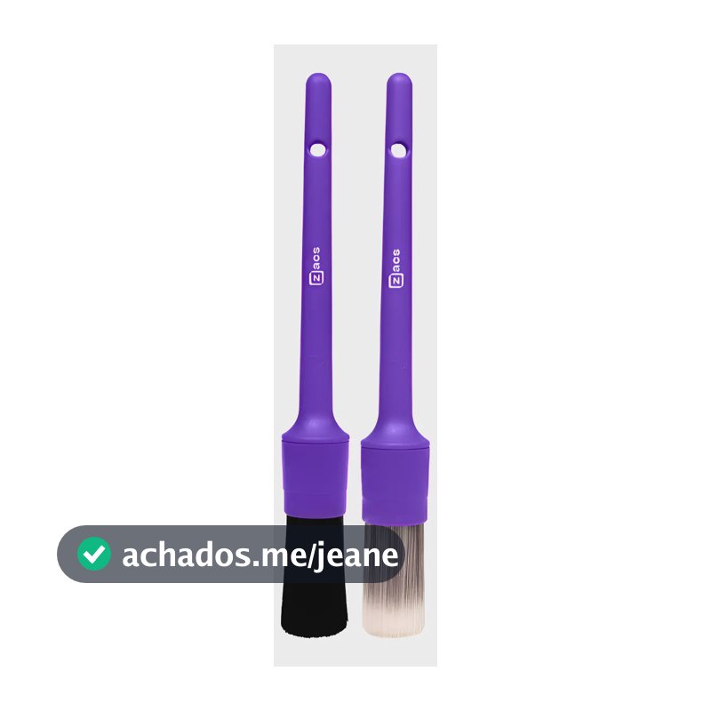 Pincel Zacs Detalhamento Automotivo Kit Interno+externo No14
