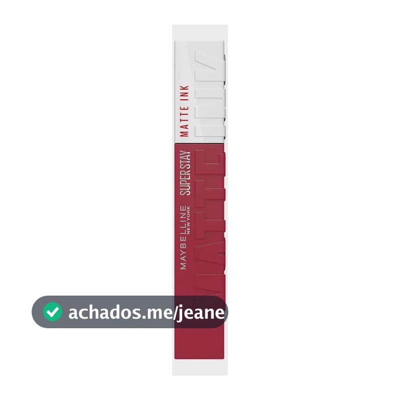 Batom Líquido Matte Longa Duração 16H Não Transfere Cor Intensa Acabamento Matte Confortável Aplicador Preciso Cor 80 Ruler Rosa Avermelhado SuperStay Matte Ink Maybelline NY 5ml
