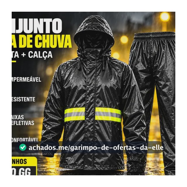 Capa De Chuva Motoqueiro Motoboy Moto Conjunto Impermeável Preto G