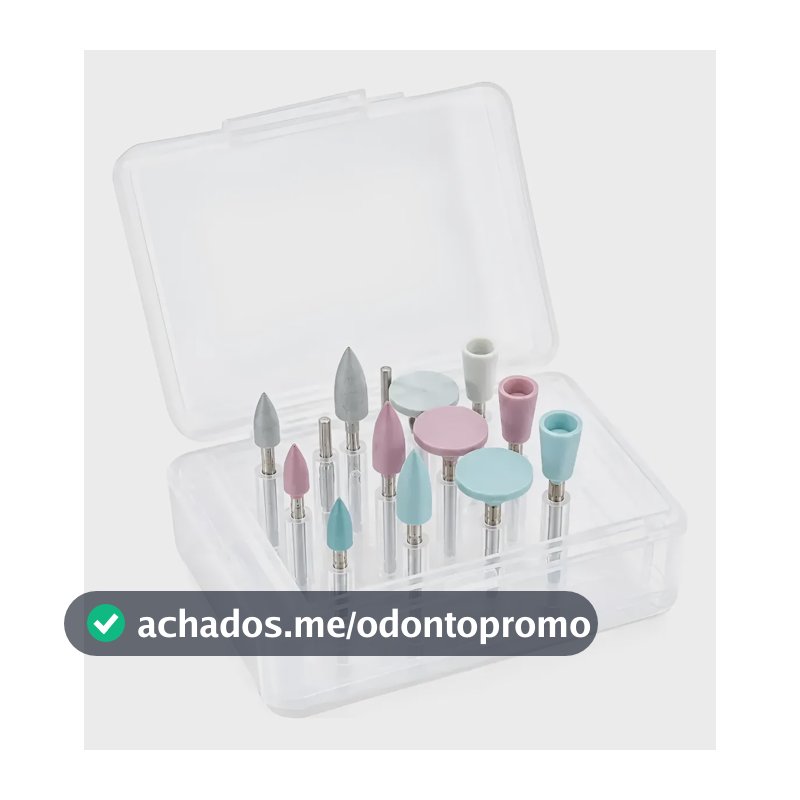 Kit Polimento De Resina 12 Peças Silicone Cinza