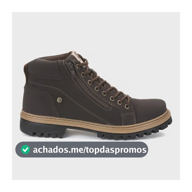 Coturno Masculino Ferraroni Sola De Borracha Com Ziper
