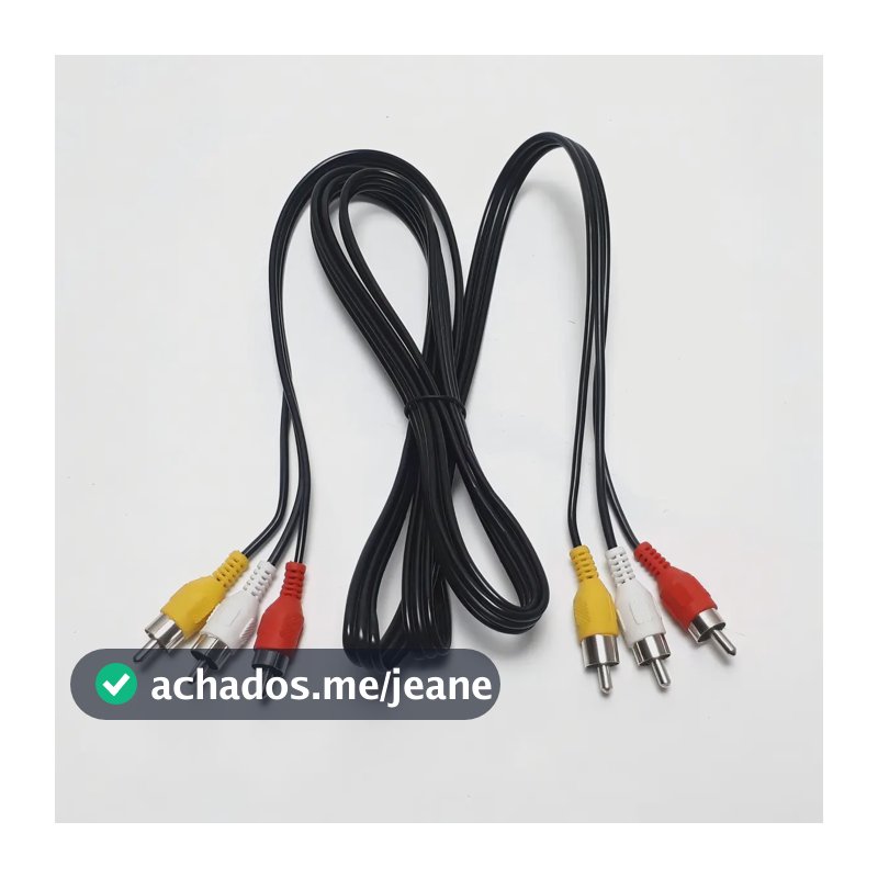 Cabo Audio/video Macho Rca, Av 1,5m Video Tv Lcd Led Dvd Sky