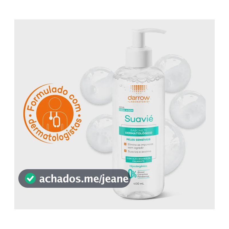 Sabonete Liquido Dermatológico Darrow Suavié Pele Sensível 400ml