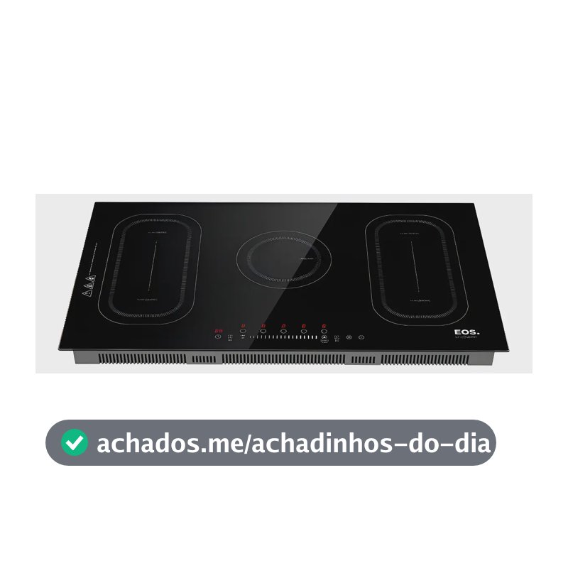 Cooktop De Indução 5 Bocas Eos 90cm 9500w Preto Eci05epf