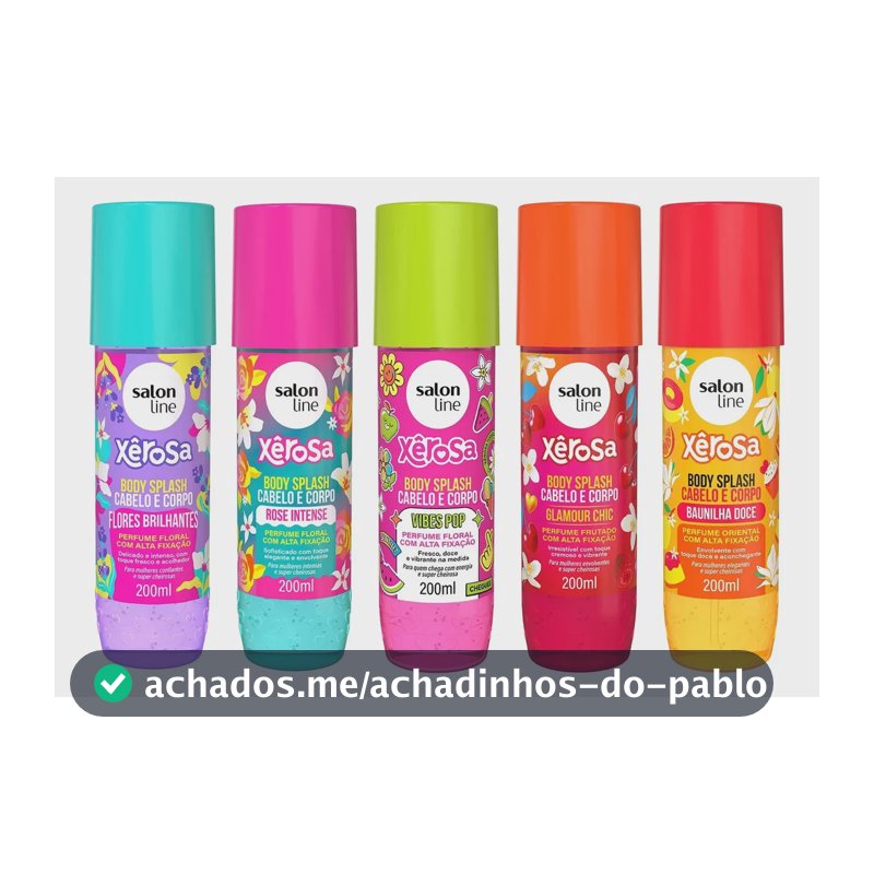 Kit Perfumação Com 5 Body Splash Salon Line