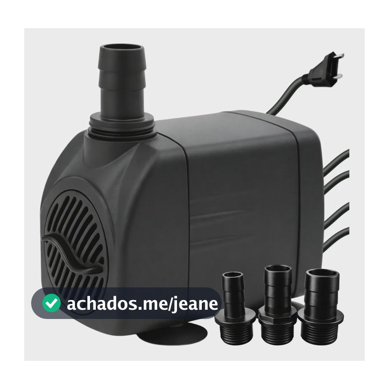 Bomba Submersa 2000l/h 2m Lagos Recalque Fontes Aquários Cascata Chafariz Motor Água Doce Salgada Marinho Fonte Hidroponia Aquaponia