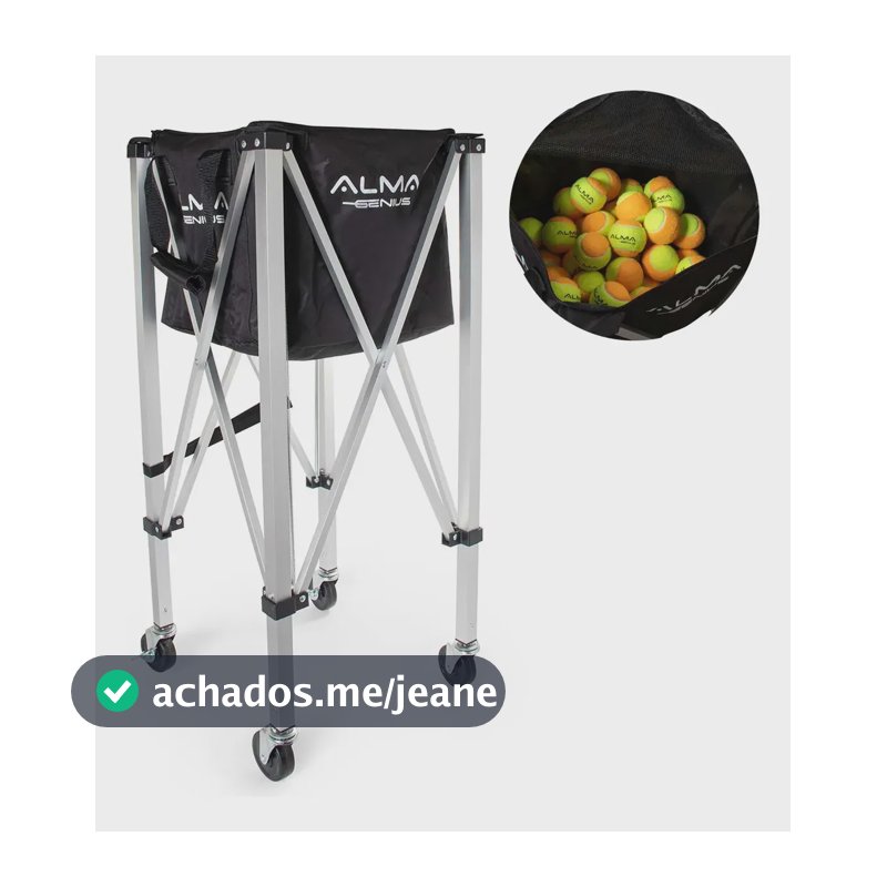 Cesto Com Rodas Para Bolas Beach Tennis E Tênis Alma Genius