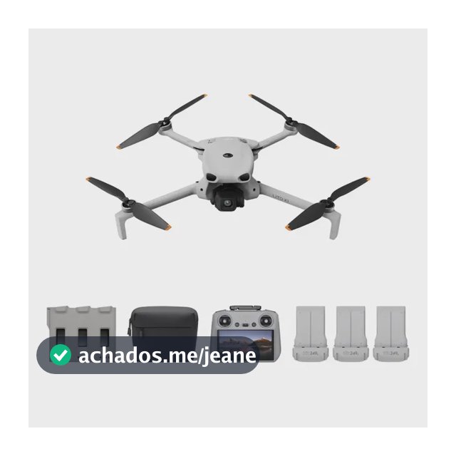DJI Lito X1 Fly More Combo Controle C/ tela DJI RC 2, Drone com câmera 4K p/ iniciantes, detecção de obstáculos, ActiveTrack, sensor de 1/1.3", transmissão de vídeo de 15 km, 3 baterias - DJI083
