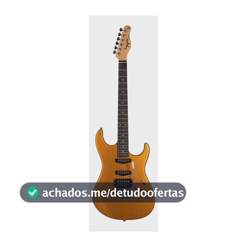 Guitarra Eléctrica Tagima TW Series TG-510 de Tília Metallic Gold Yellow Com Diapasão De Madeira Técnica