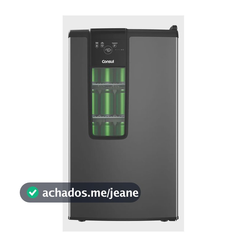 Consul Cervejeira Titanium CZD12MT 83L 127V Cinza Escuro com porta de vidro