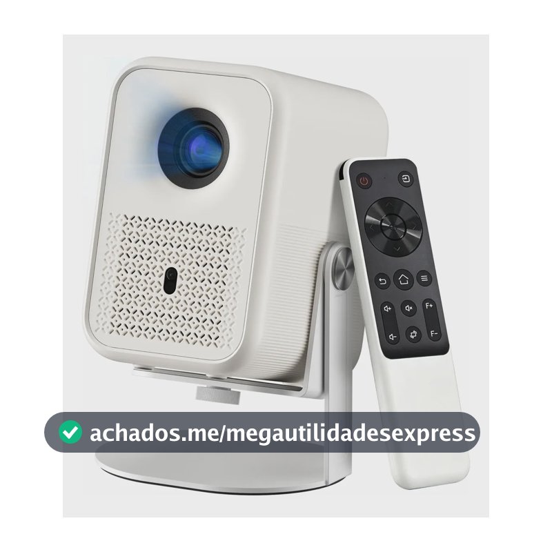 Projetor Basike 4K Portátil com Wi-Fi, Bluetooth e Resolução 1080P
