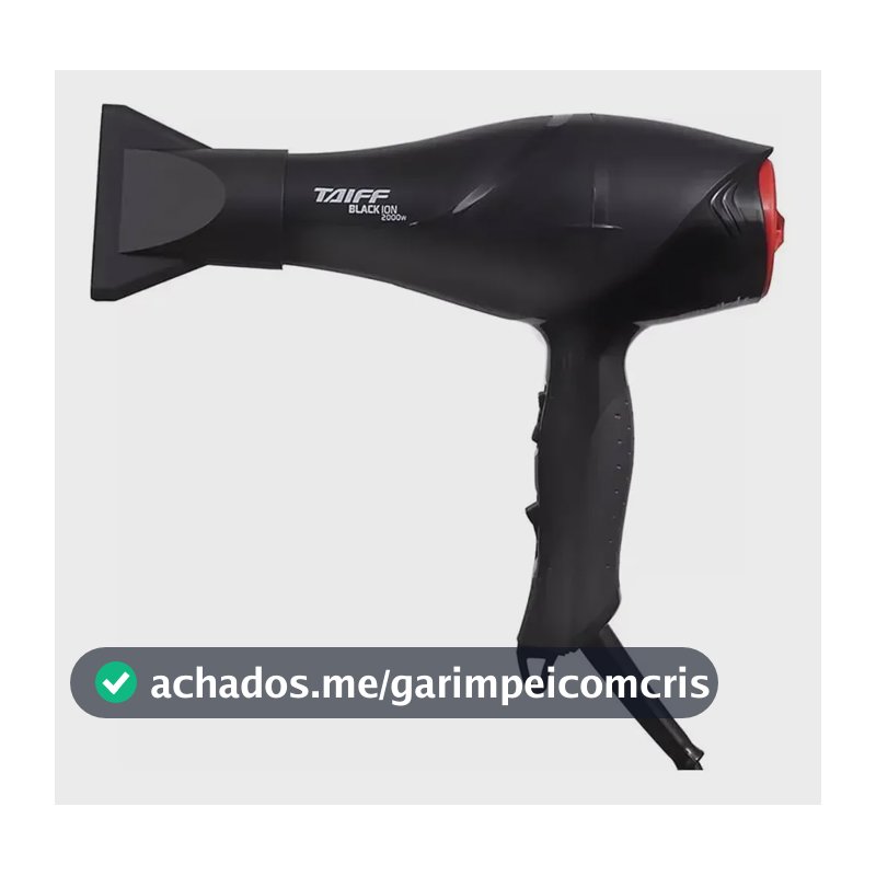 Secador de Cabelo Taiff 2000W Black Ion Preto
