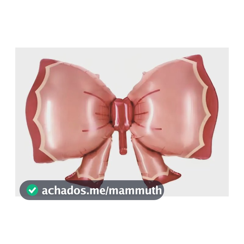 Balão Metalizado Laço Rosa 92x58,5cm Festa Aniversário Mania de Laço