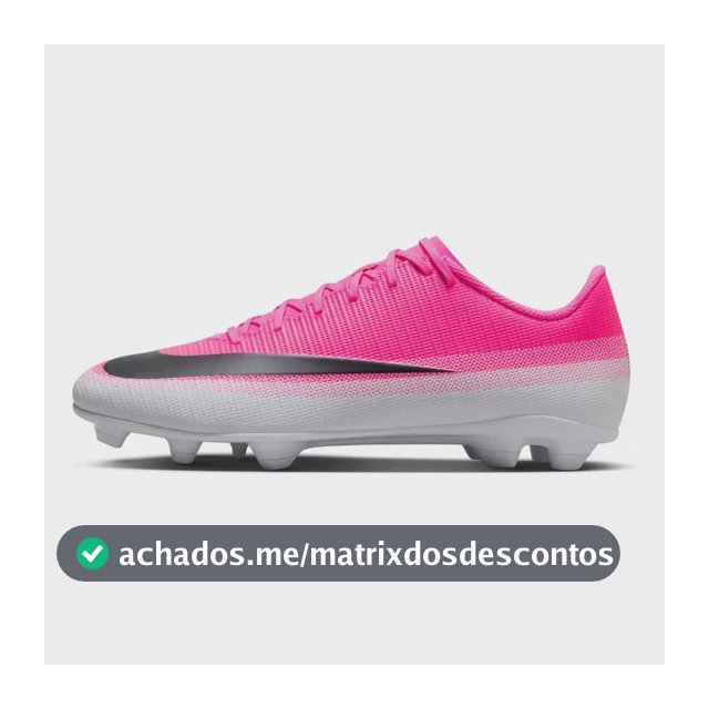 Chuteira Campo Nike Mercurial Vapor 17 Club Branco/rosa 40 Br