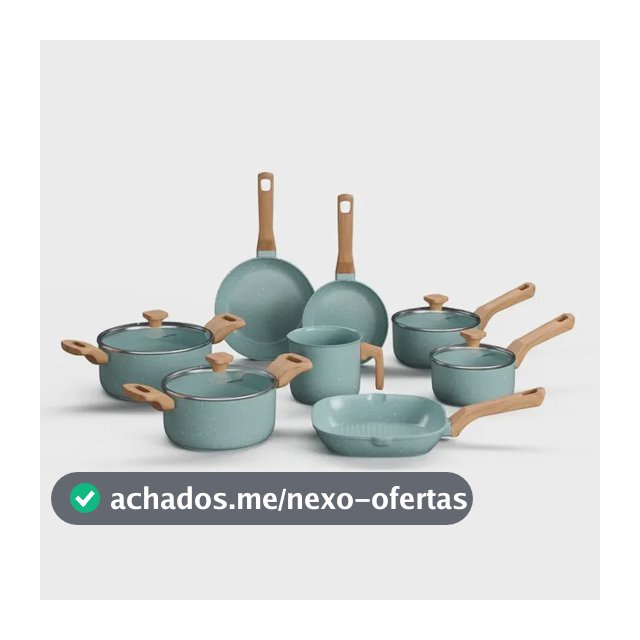 Conjunto de 8 Panelas Pratic Cook Green Mimo Style