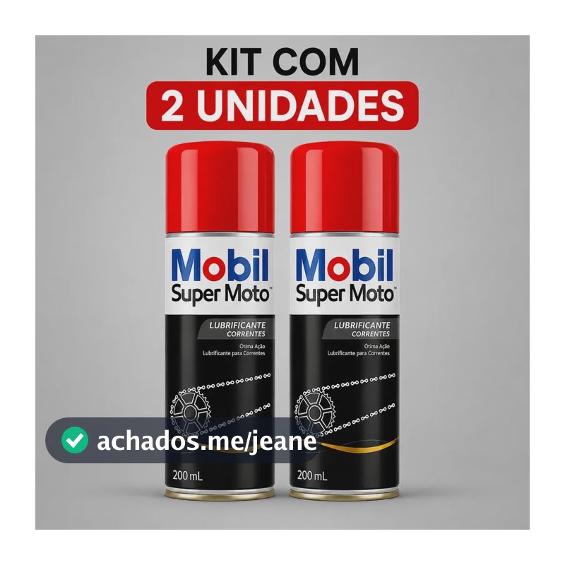 2 Lubrificante Spray Corrente Mobil Super Moto Chain Lub