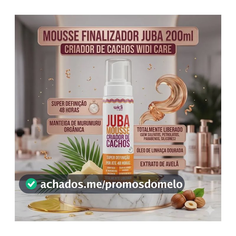 Mousse Finalizador Widi Care Juba para Cachos Definidos e Brilho