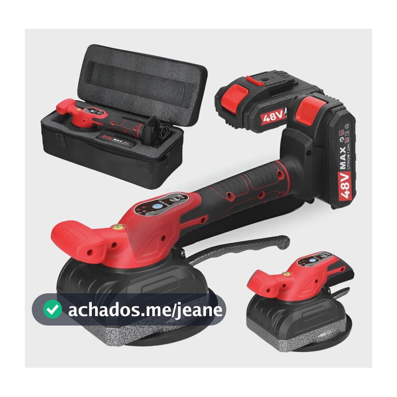 Maquina Assentar Piso Porcelanato Vibratória Ventosa 48v Nf 127/220v
