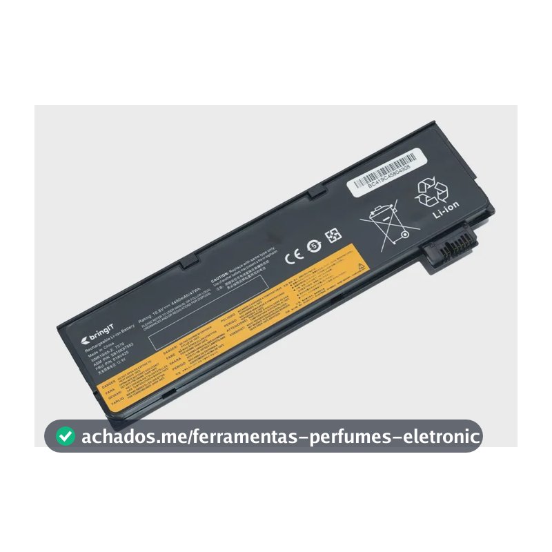 Bateria Para Notebook Lenovo Thinkpad T470 T480 T570 T580 Preto