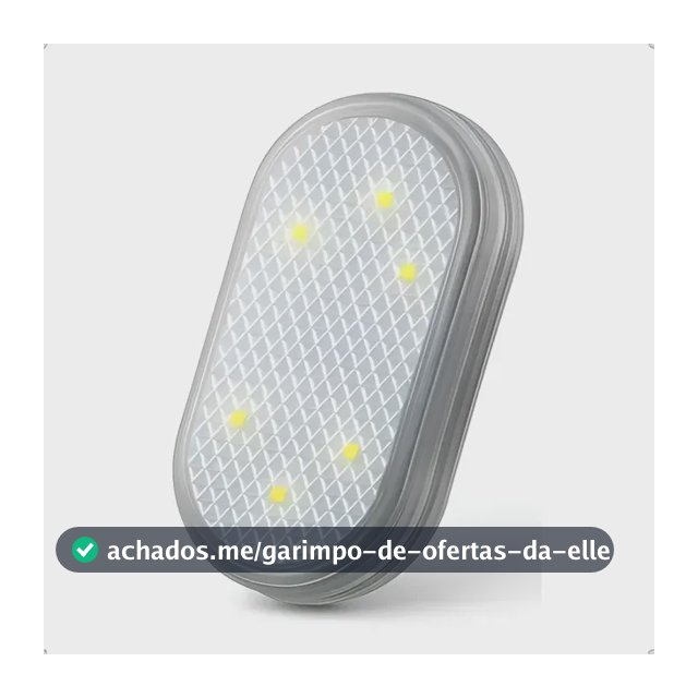 Kit 2 Lâmpada Led Branca Toque Adesivo Velcro Interior Carro