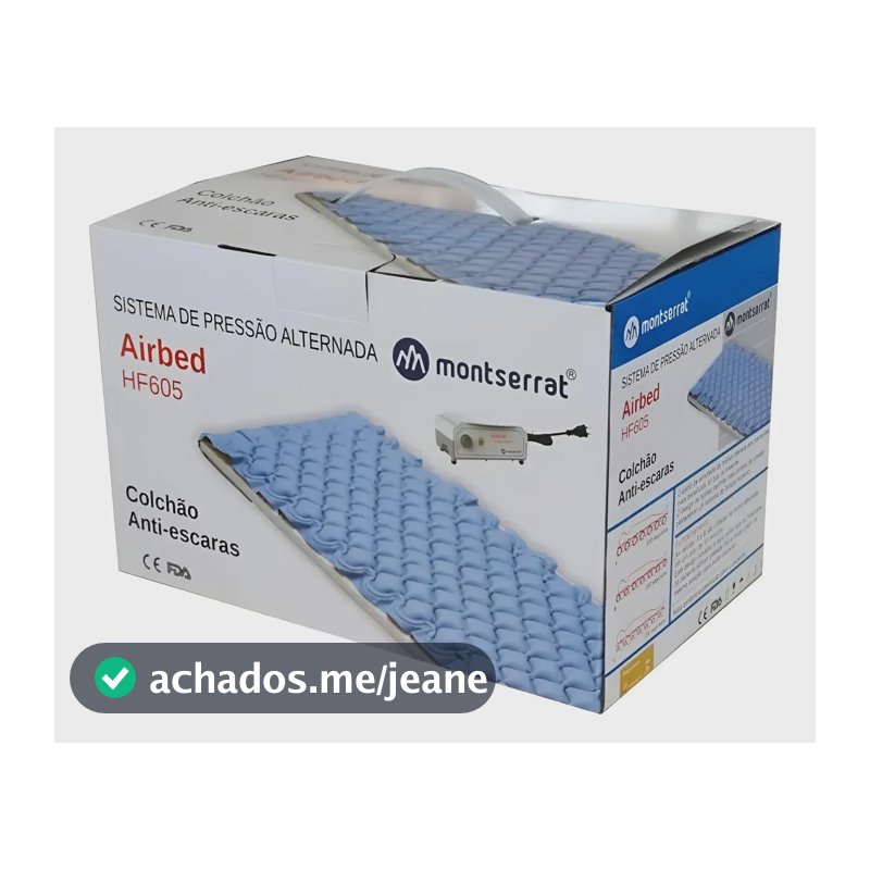 Kit Colchão Pneumático + Compressor P/ Acamados Anti Escara Azul 127v