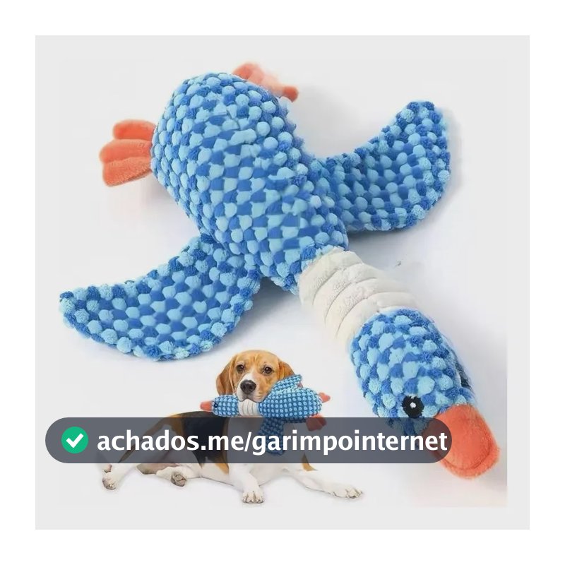 Brinquedo De Pelúcia Para Cachorro  Gato Forma Pato Com Som Azul Pássaro