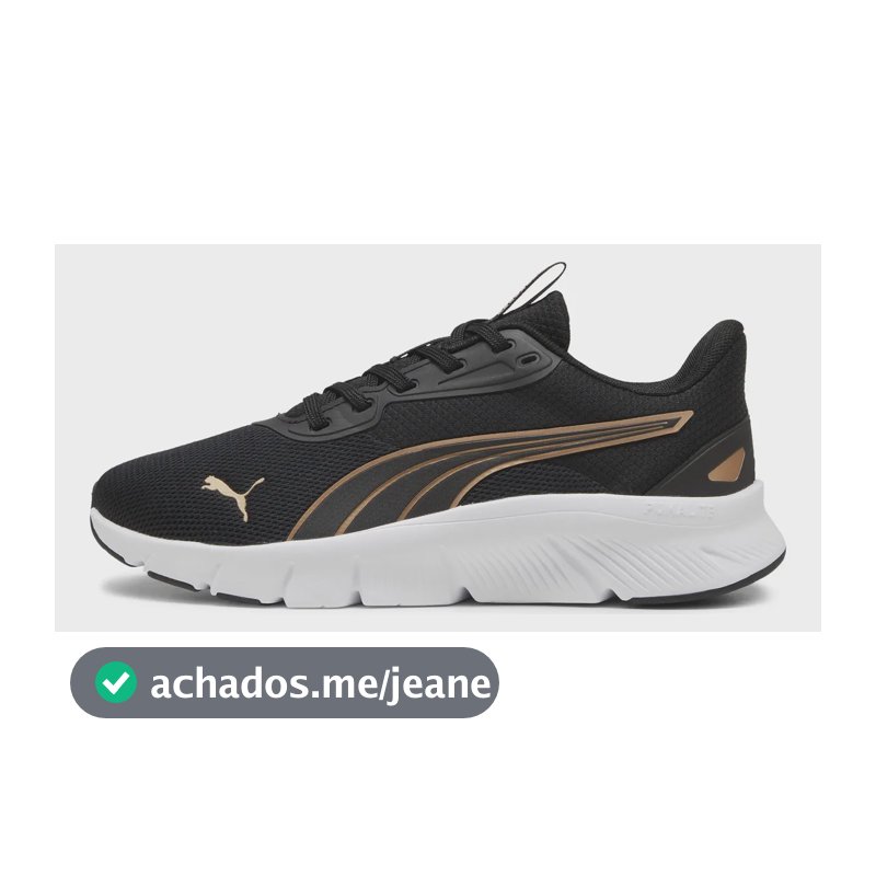 Tênis Flexfocuslite Modern Feminino Bpd Puma Preto E Dourado 34 Br