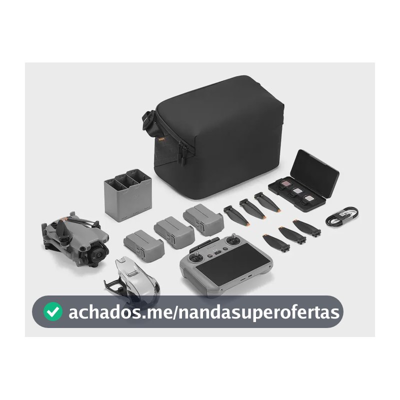Drone Dji Mini 5 Pro Fly More Combo Plus 4K com controle Rc2 cinza