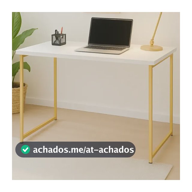 Escrivaninha Industrial 90cm Mesa Estudo Aparador  Aço Mdf