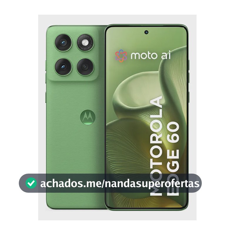 Smartphone Motorola Edge 60 5g - 512gb 12gb Ram+12gb Ram Boost, Tela Quad-curve Moto Ai 50mp Sony Camera Ultrarresistencia Militar Ip68 + Ip69 - Verde