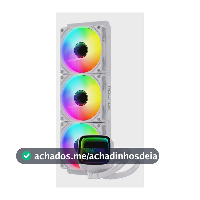 Water Cooler 360mm Round5 Eurus Argb Bomba Fundo Infinito Cor Branco