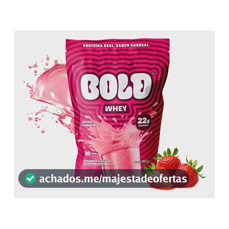 Bold Whey Mousse De Morango Refil 900g