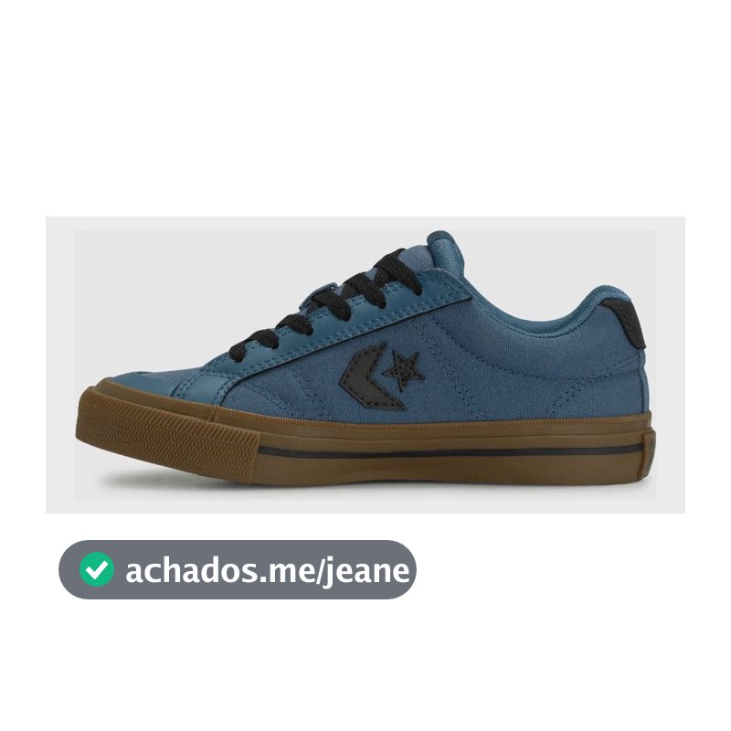 Tênis Converse Sem Gênero Sport Casual Co0639 Curto T Azul Grafite/preto/marrom Mel Liso 35 Br