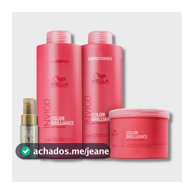 Kit Wella Color Brilliance Salon Trio + Óleo Light Oil 30ml
